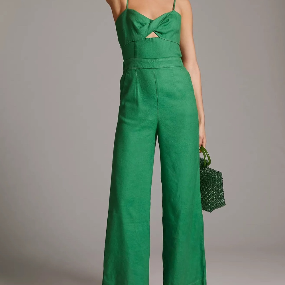 Maeve Cutout Linen Jumpsuit